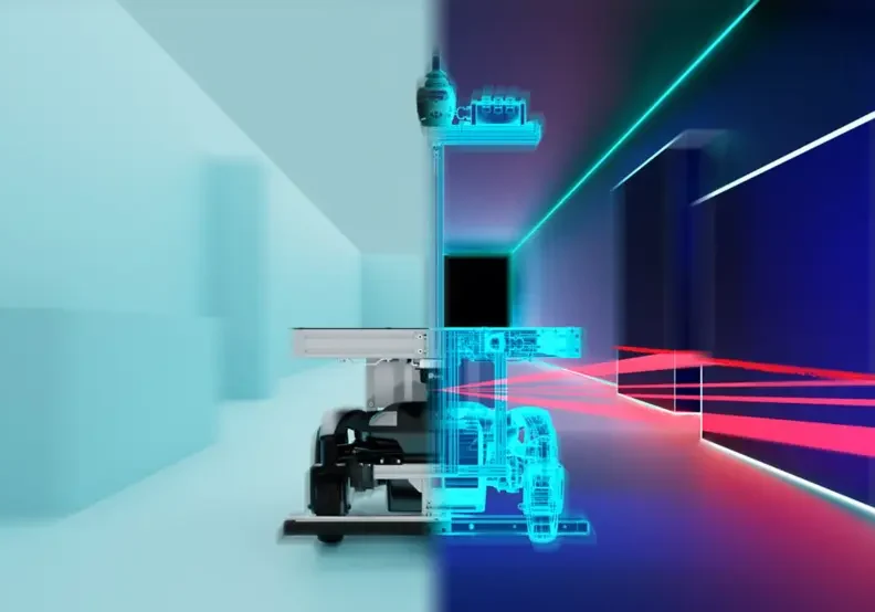 An illustration of how Thouzer Memory Trace works. An illustration of how Thouzer Memory Trace works. Thouzer actually uses LiDAR sensors to learn its environment and paths.
